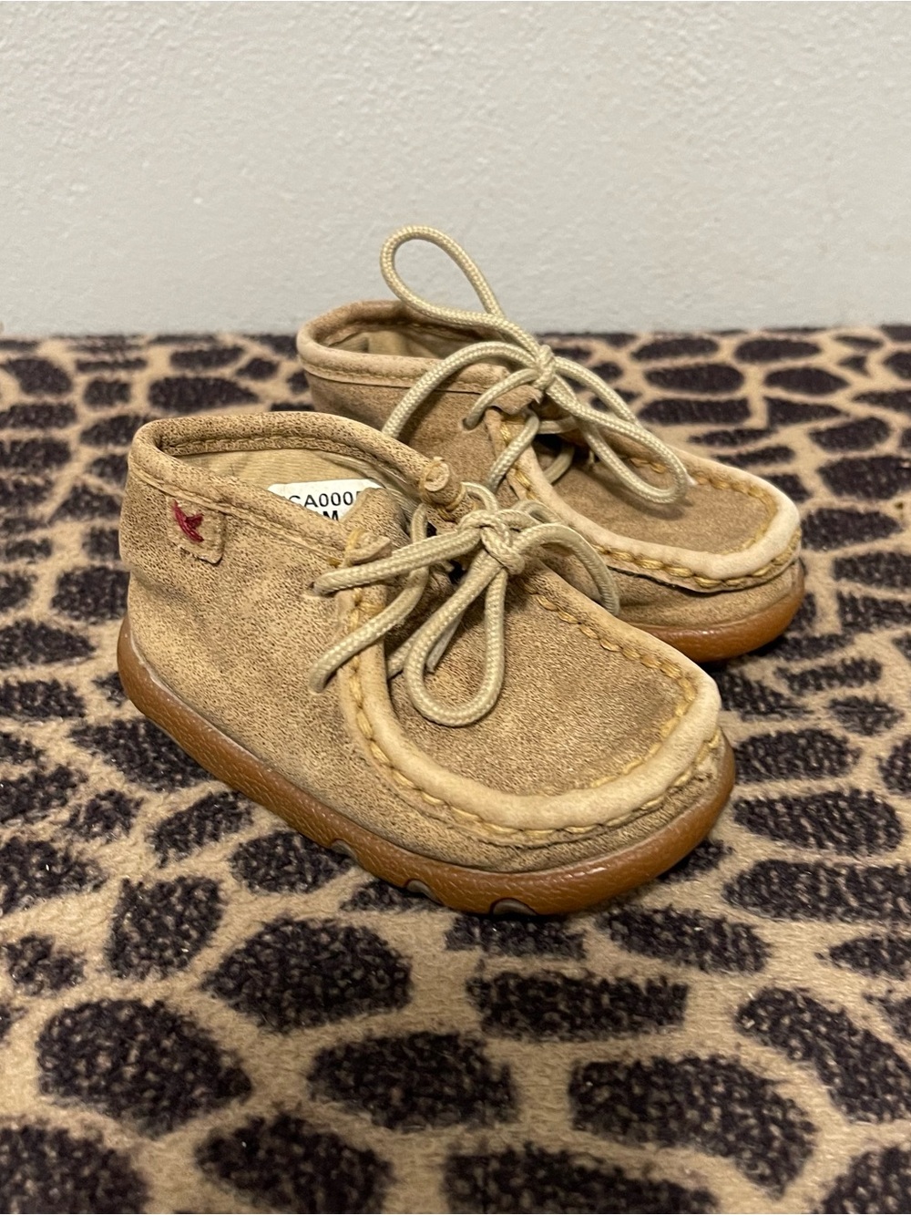 Twisted X Infant Chukka Lace Up Boots Dusty Brown Leather Size 4